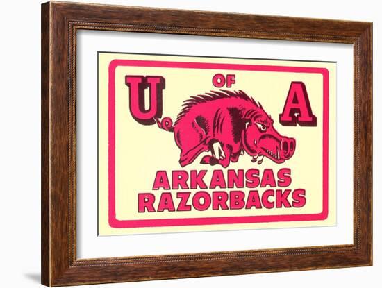 Arkansas Razorback Mascot-null-Framed Art Print