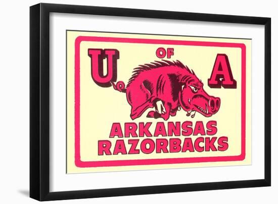 Arkansas Razorback Mascot-null-Framed Art Print