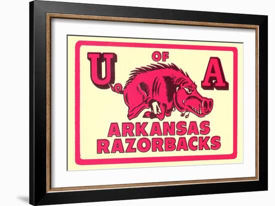 Arkansas Razorback Mascot-null-Framed Art Print