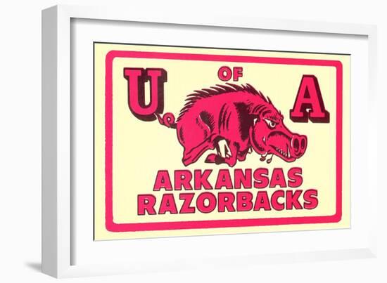 Arkansas Razorback Mascot-null-Framed Art Print