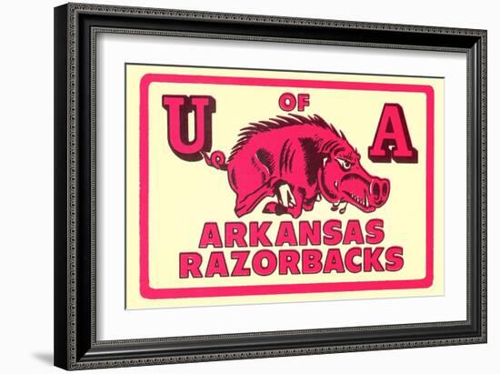 Arkansas Razorback Mascot-null-Framed Art Print