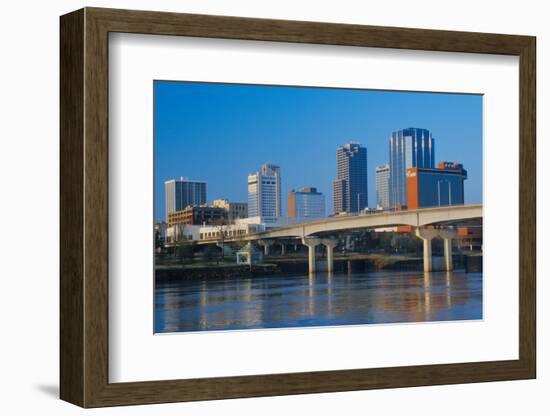 Arkansas River and skyline in Little Rock, Arkansas-null-Framed Photographic Print