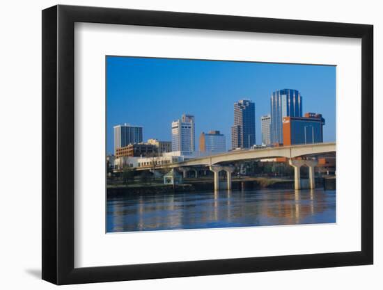 Arkansas River and skyline in Little Rock, Arkansas-null-Framed Photographic Print