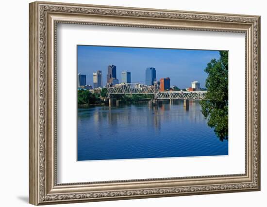 Arkansas River view from North Little Rock, Little Rock, Arkansas-null-Framed Photographic Print