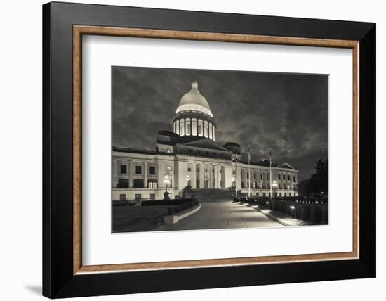 Arkansas State Capitol Exterior at Dusk, Little Rock, Arkansas, USA-Walter Bibikow-Framed Photographic Print