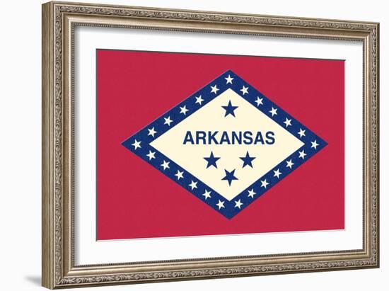 Arkansas State Flag-Lantern Press-Framed Art Print