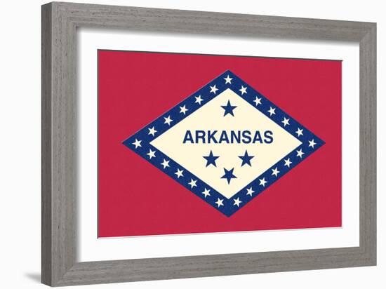 Arkansas State Flag-Lantern Press-Framed Art Print