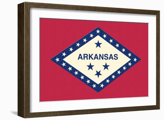 Arkansas State Flag-Lantern Press-Framed Art Print