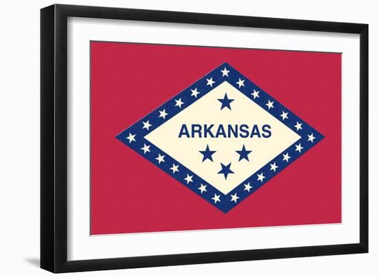 Arkansas State Flag-Lantern Press-Framed Art Print