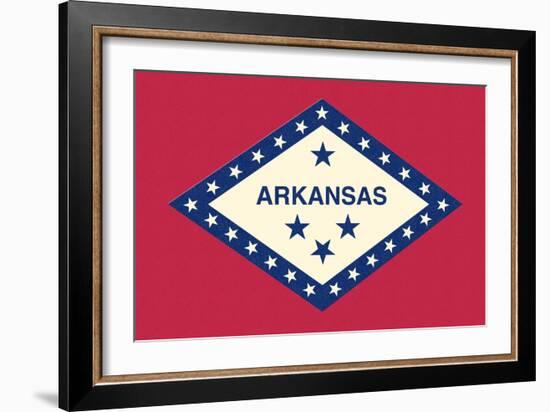 Arkansas State Flag-Lantern Press-Framed Art Print