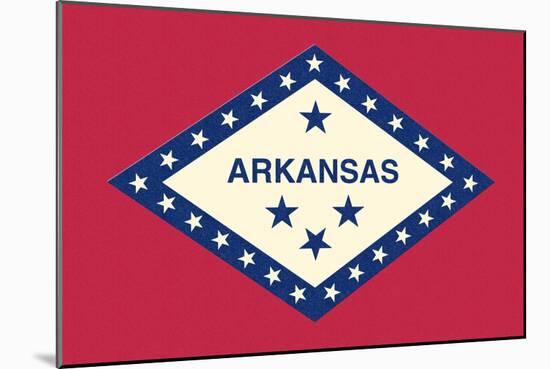 Arkansas State Flag-Lantern Press-Mounted Art Print