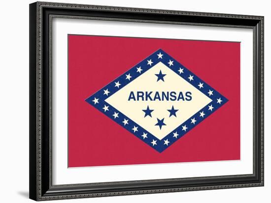 Arkansas State Flag-Lantern Press-Framed Art Print