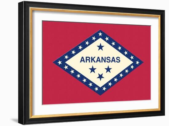 Arkansas State Flag-Lantern Press-Framed Art Print