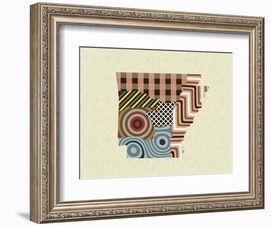 Arkansas State Map-Lanre Adefioye-Framed Giclee Print