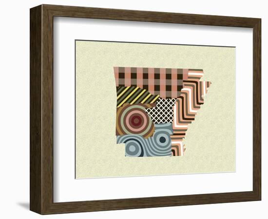 Arkansas State Map-Lanre Adefioye-Framed Giclee Print