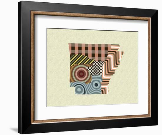 Arkansas State Map-Lanre Adefioye-Framed Giclee Print