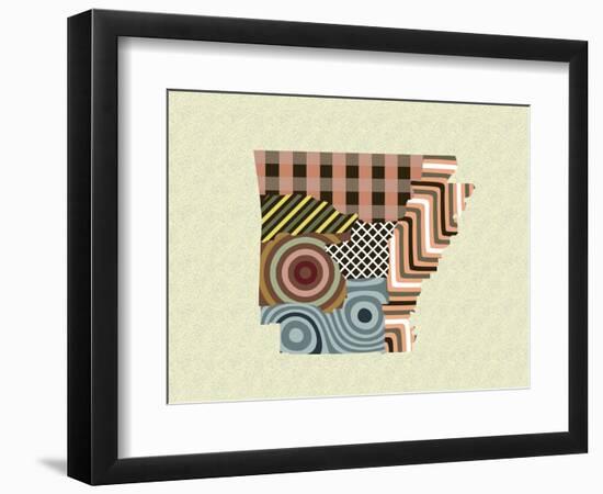 Arkansas State Map-Lanre Adefioye-Framed Giclee Print