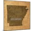 Arkansas State Words-David Bowman-Mounted Giclee Print