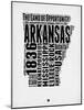 Arkansas Word Cloud 2-NaxArt-Mounted Art Print
