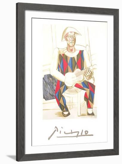 Arlequin a la Guitare-Pablo Picasso-Framed Collectable Print