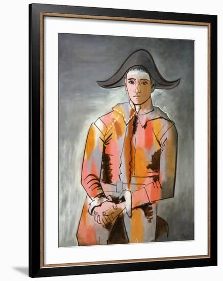 Arlequin, Les Mains Croisee, 1923-Pablo Picasso-Framed Art Print