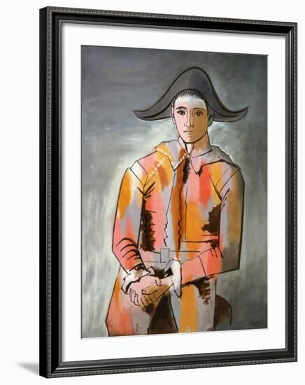 Arlequin, Les Mains Croisee, 1923-Pablo Picasso-Framed Art Print