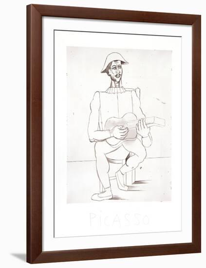 Arlequin Moustachu a la Guitare-Pablo Picasso-Framed Collectable Print