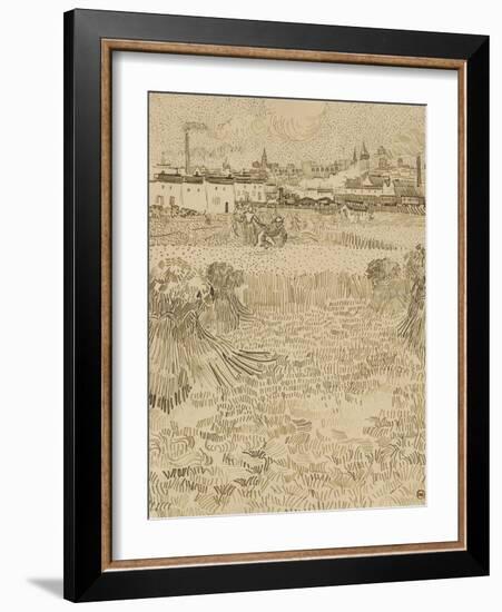 Arles: View from the Wheatfields, 1888-Vincent van Gogh-Framed Art Print