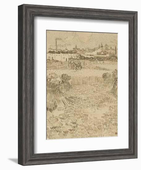 Arles: View from the Wheatfields, 1888-Vincent van Gogh-Framed Art Print