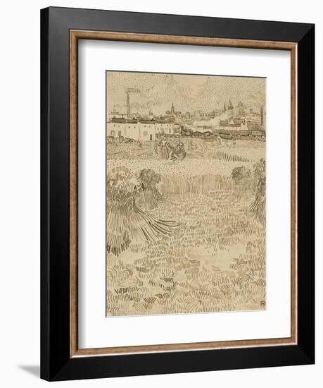 Arles: View from the Wheatfields, 1888-Vincent van Gogh-Framed Art Print