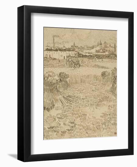 Arles: View from the Wheatfields, 1888-Vincent van Gogh-Framed Art Print