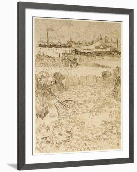 Arles: View from the Wheatfields-Vincent van Gogh-Framed Art Print