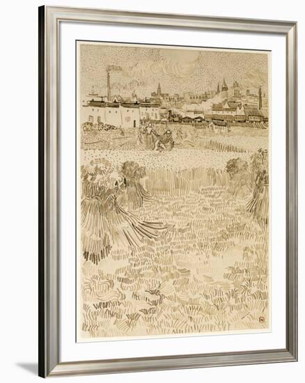 Arles: View from the Wheatfields-Vincent van Gogh-Framed Art Print