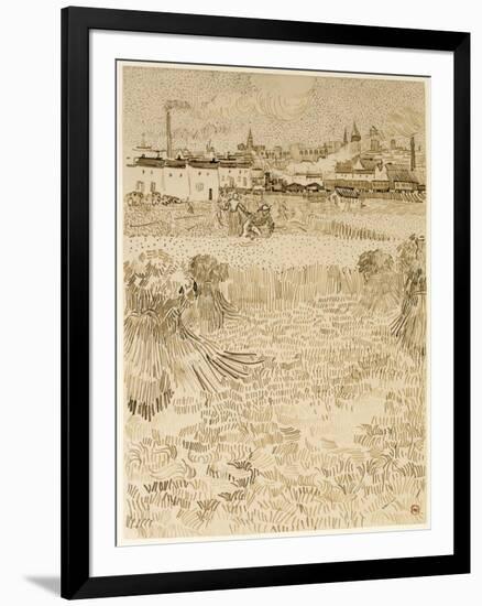 Arles: View from the Wheatfields-Vincent van Gogh-Framed Art Print