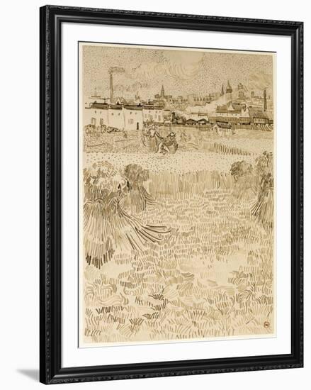 Arles: View from the Wheatfields-Vincent van Gogh-Framed Art Print