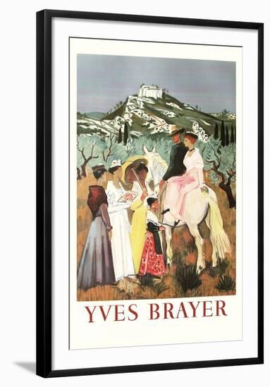 Arlesienne et gardians en Provence-Yves Brayer-Framed Collectable Print