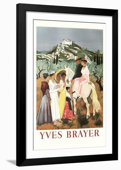 Arlesienne et gardians en Provence-Yves Brayer-Framed Collectable Print