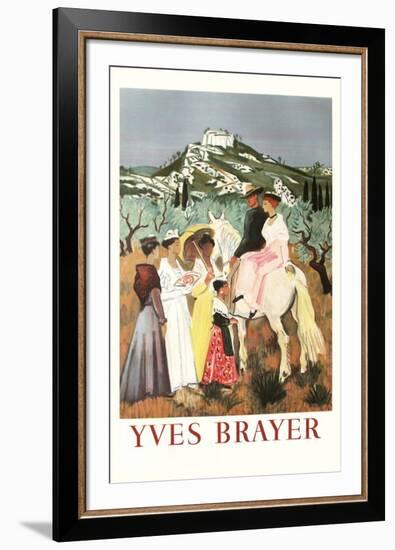 Arlesienne et gardians en Provence-Yves Brayer-Framed Collectable Print