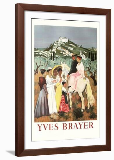 Arlesienne et gardians en Provence-Yves Brayer-Framed Collectable Print