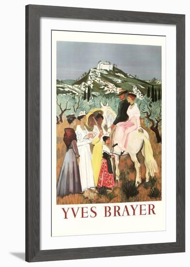 Arlesienne et gardians en Provence-Yves Brayer-Framed Collectable Print