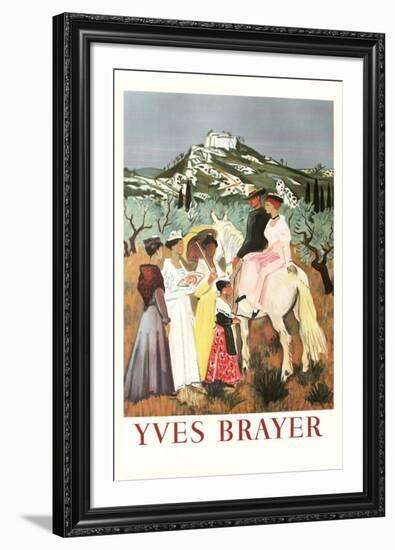 Arlesienne et gardians en Provence-Yves Brayer-Framed Collectable Print