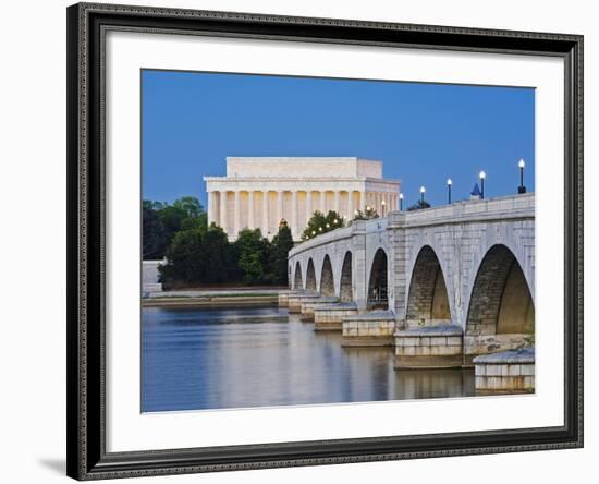 Arlington Memorial Bridge and Lincoln Memorial in Washington, DC-Rudy Sulgan-Framed Photographic Print