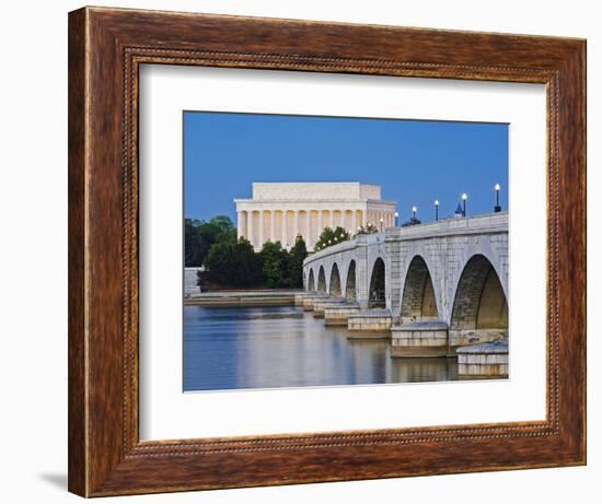 Arlington Memorial Bridge and Lincoln Memorial in Washington, DC-Rudy Sulgan-Framed Photographic Print