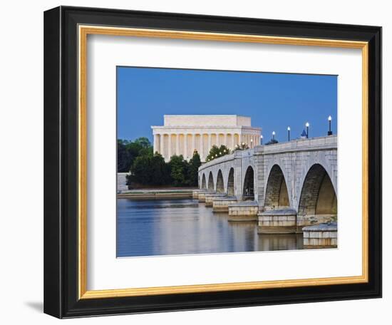 Arlington Memorial Bridge and Lincoln Memorial in Washington, DC-Rudy Sulgan-Framed Photographic Print