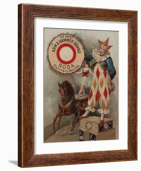 Arm and Hammer Advertisement with Circus Performers-null-Framed Giclee Print