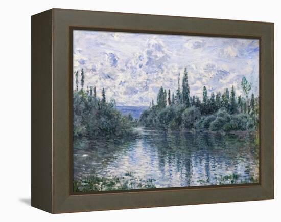 Arm of the Seine near Vetheuil, c. 1878 (oil on canvas)-Claude Monet-Framed Premier Image Canvas