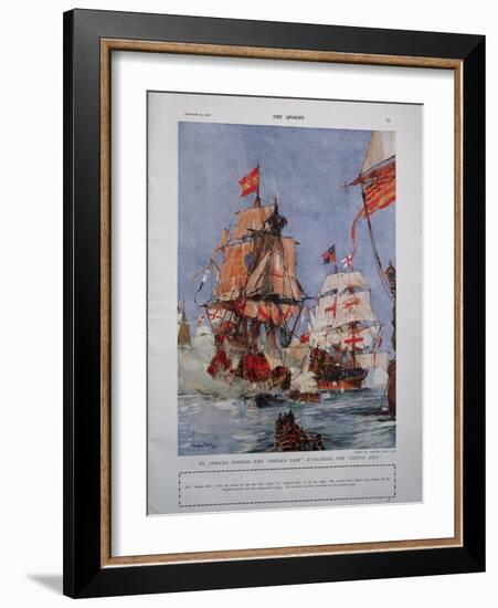 Armada Illustration-Charles Dixon-Framed Giclee Print