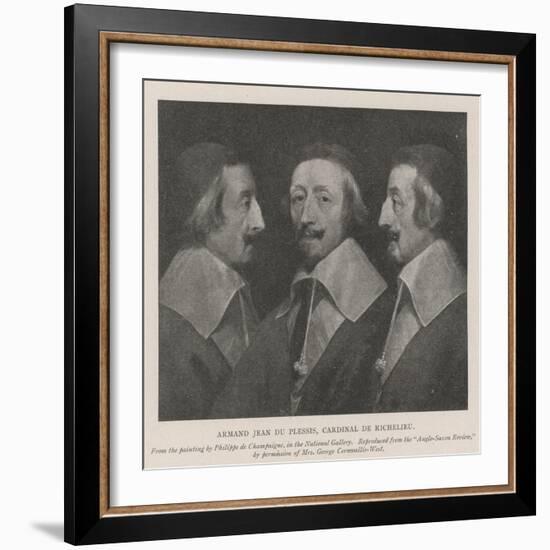 Armand Jean Du Plessis, Cardinal De Richelieu-Philippe De Champaigne-Framed Giclee Print