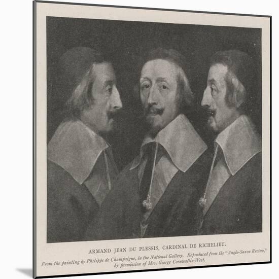 Armand Jean Du Plessis, Cardinal De Richelieu-Philippe De Champaigne-Mounted Giclee Print