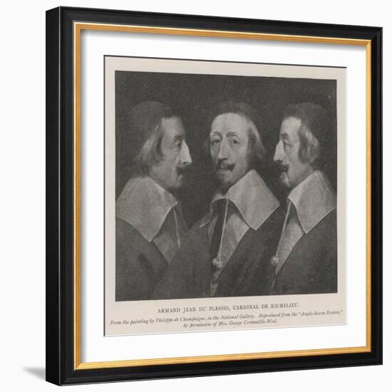 Armand Jean Du Plessis, Cardinal De Richelieu-Philippe De Champaigne-Framed Giclee Print